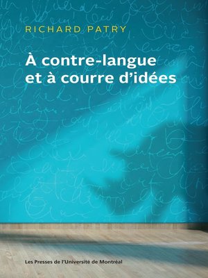 cover image of À contre-langue et à courre d'idées